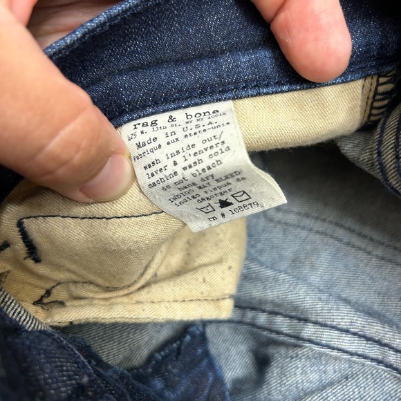 Rag & bone dark denim wash jeans skinny size 27 - Picture 6 of 6